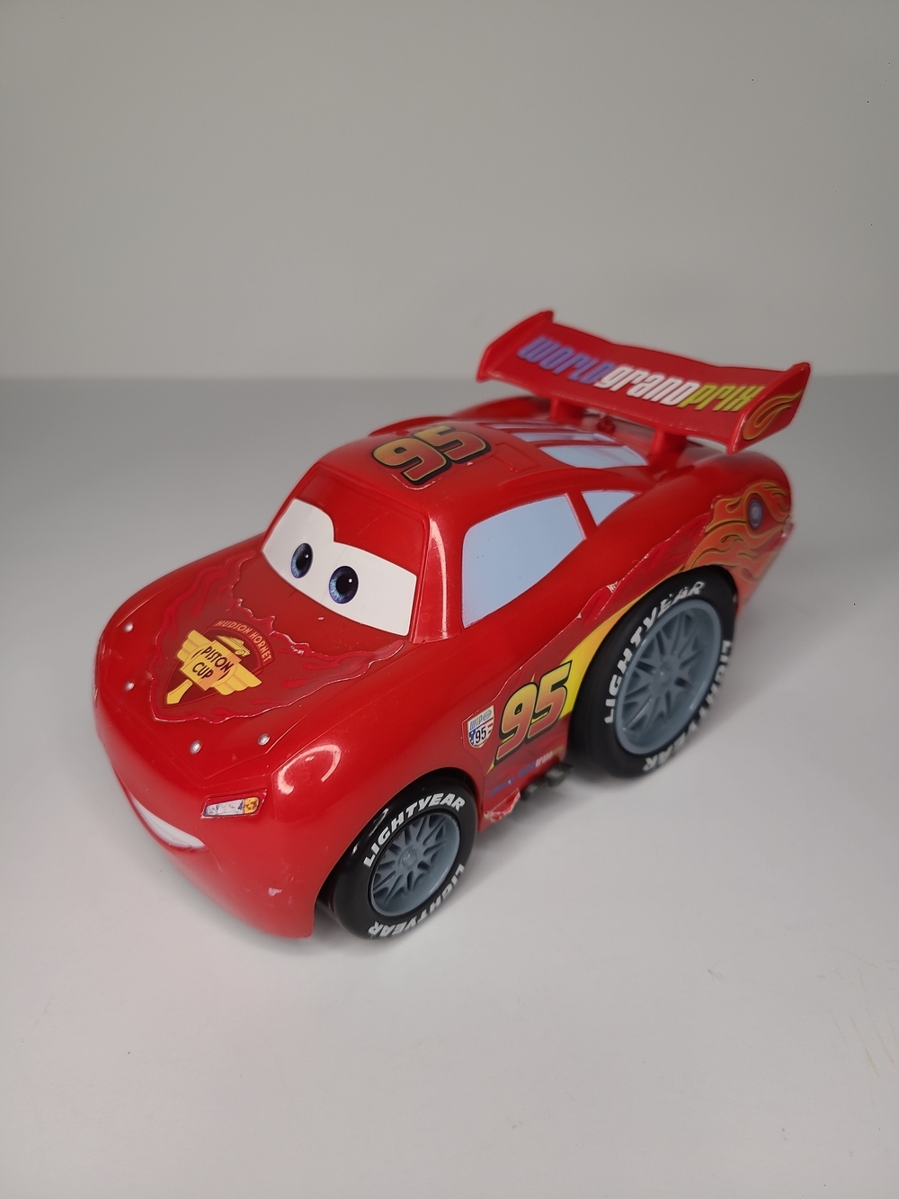 Disney Pixar Cars Lightning McQueen 6" Pull String Pull Back Car Tested Works